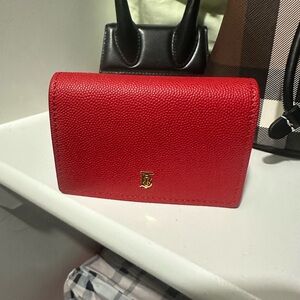 Burberry Red Leather Wallet